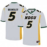 North Dakota State Bison 5 Robbie Grimsley White College Football Jersey Dzhi,baseball caps,new era cap wholesale,wholesale hats